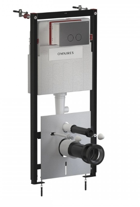 Omnires Flush Set Strongframe 3w1 stelaż podtynkowy do WC przycisk spłukujący antracyt szczotkowany STFWC1R45-RAT
