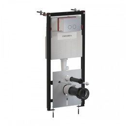 Omnires Flush Set Strongframe 3w1 stelaż podtynkowy do WC przycisk spłukujący nikiel szczotkowany STFWC1R45-RNI