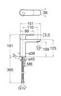 Roca Cala Bateria umywalkowa chrom A5A326EC0M