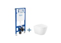 Roca Ona Zestaw Toaleta WC podwieszana Ona Rimless bez kołnierza + deska wolnoopadająca + stelaż podtynkowy Duplo One A893106400