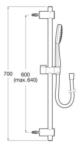Roca Stella Zestaw prysznicowy natynkowy 1-funkcyjny chrom A5B3413C00