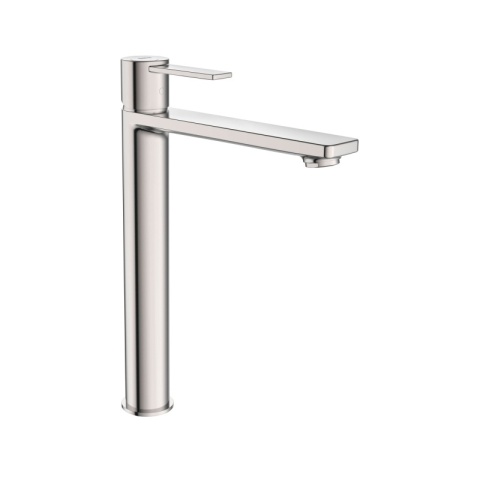 Roca Targa Bateria umywalkowa wysoka Cold Start bez korka PVD inox z powłoką Everlux A5A345FSM0