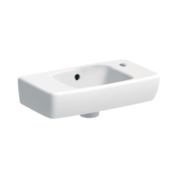 GEBERIT Umywalka SELNOVA COMFORT SQUAREB55cm, H15.5cm, T52.5cm, z przelewem, z otworem na baterię,dla niepełnosprawnych