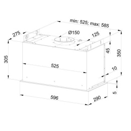 Globalo Design Loteo 60.4 Okap do zabudowy biały LOTEO_60_4_WHITE