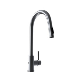 Globalo Exclusive Loretio Anthracite 1.1 Bateria kuchenna bezdotykowa z wyciąganą wylewką antracyt z PVD LORETIO_ANTHRACITE