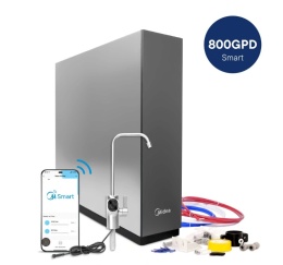 Midea 800GPD Smart z WiFi i elektronicznym kranem filtr odwróconej Osmozy z wkładami