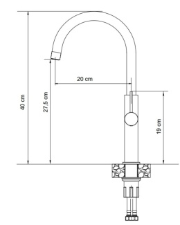 Quadron VALERIE SteelQ bateria kuchenna ze stałą wylewką złota 4122506_PVDG1