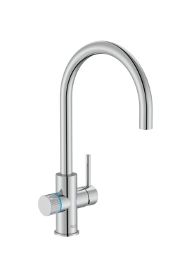 ROCA Bateria zlewozmywakowa z funkcją filtracji wody AQUAFY chrom z obrotową i wyciąganą wylewką | A5A8D3GC00
