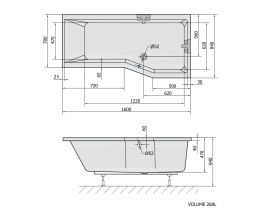 Sapho DUO wanna prostokątna 200x120x45cm, biały DUO wanna prostokątna 200x120x45cm, biały