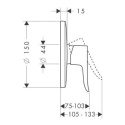 HANSGROHE METRIS BATERIA PRYSZNICOWA E2 31685000