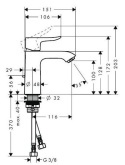 HANSGROHE METRIS BATERIA UMYWALKOWA E2 31080000