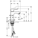 HANSGROHE METRIS BATERIA UMYWALKOWA E2 31088000