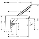 HANSGROHE METRIS BATERIA WANNOWA 31190000