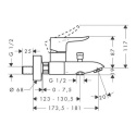 HANSGROHE METRIS BATERIA WANNOWA E2 31480000