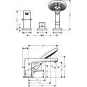 HANSGROHE METROPOL BATERIA WANNOWA CHROM 32552000