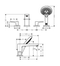 HANSGROHE METROPOL BATERIA WANNOWA CHROM 32553000