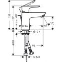 HANSGROHE TALIS BATERIA UMYWALKOWA E CHROM 71700000