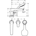 HANSGROHE TALIS E BATERIA WANNOWA CHROM 71730000