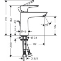 HANSGROHE TALIS E CHROM COOLSTART BATERIA UMYWALKOWA 71713000