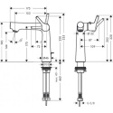 HANSGROHE TALIS S BATERIA UMYWALKOWA CHROM 72113000