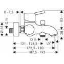 HANSGROHE TALIS S BATERIA WANNOWA 32420000