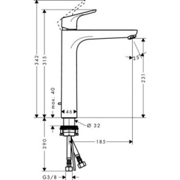 Hansgrohe Focus bateria umywalkowa chrom 31531000