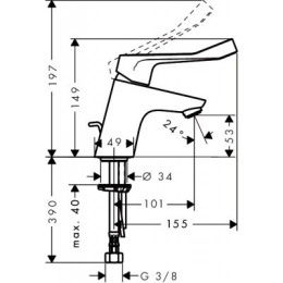 Hansgrohe Focus bateria umywalkowa chrom 31607000