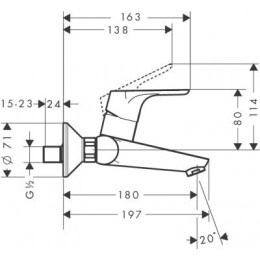 Hansgrohe Focus bateria umywalkowa ścienna 31923000