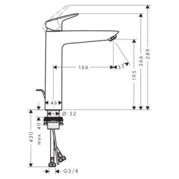 Hansgrohe Logis bateria umywalkowa jednouchwytowa chrom 71090000