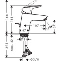 Hansgrohe Logis bateria umywalkowa stojąca chrom 71070000