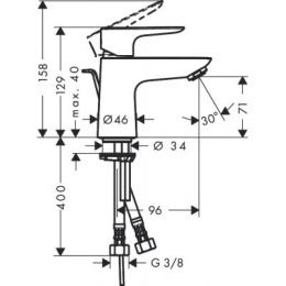 Hansgrohe Talis E bateria umywalkowa CoolStart 71703000