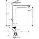 Hansgrohe Talis E bateria umywalkowa stojąca chrom 71716000