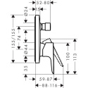 Hansgrohe Talis E bateria wannowo-prysznicowa chrom 71745000