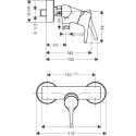 Hansgrohe Talis S bateria prysznicowa 72600000