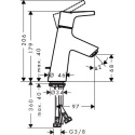 Hansgrohe Talis S bateria umywalkowa stojąca chrom 72010000