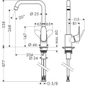 Hansgrohe Focus bateria kuchenna chrom 31820000