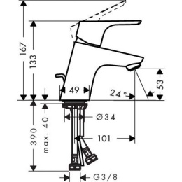 Hansgrohe Focus bateria umywalkowa 31539000