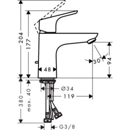 Hansgrohe Focus bateria umywalkowa 31621000