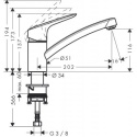 Hansgrohe Logis bateria kuchenna 71837000