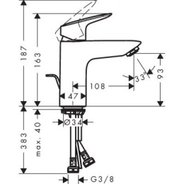 Hansgrohe Logis bateria umywalkowa 71102000