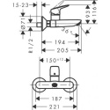 Hansgrohe Logis bateria umywalkowa ścienna chrom 71225000