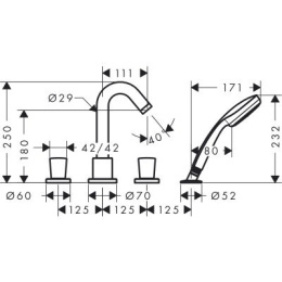 Hansgrohe Logis bateria wannowo-prysznicowa 71314000