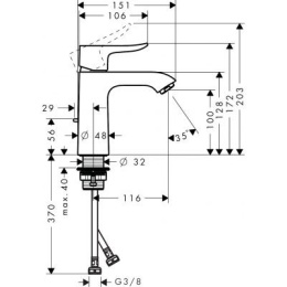 Hansgrohe LowFlow Metris bateria umywalkowa 31203000