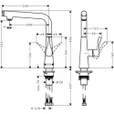 Hansgrohe Metris Select bateria kuchenna jednouchwytowa chrom 14847000