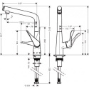 Hansgrohe Metris Select bateria kuchenna chrom 14883000