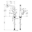 Hansgrohe Metris bateria kuchenna podokienna chrom 14823000