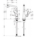 Hansgrohe Metris bateria kuchenna z obrotową wylewką chrom 14822000