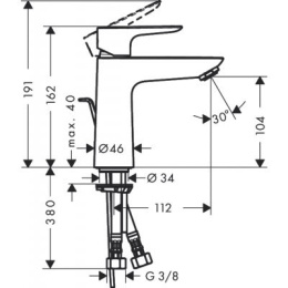 Hansgrohe Talis E bateria umywalkowa CoolStart 71713000