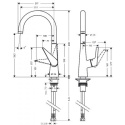 Hansgrohe Talis S bateria kuchenna chrom 72810000