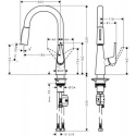 Hansgrohe Talis S bateria kuchenna z wyciąganą wylewką chrom 72815000